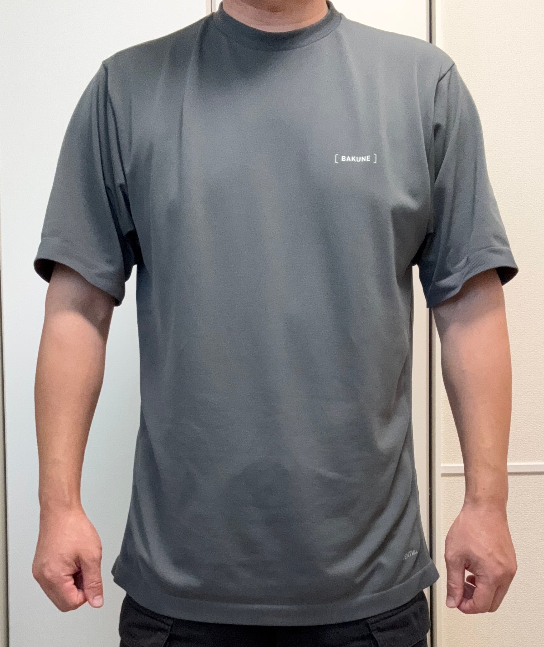 BAKUNE 3D Dry Men's Gray 着用イメージ